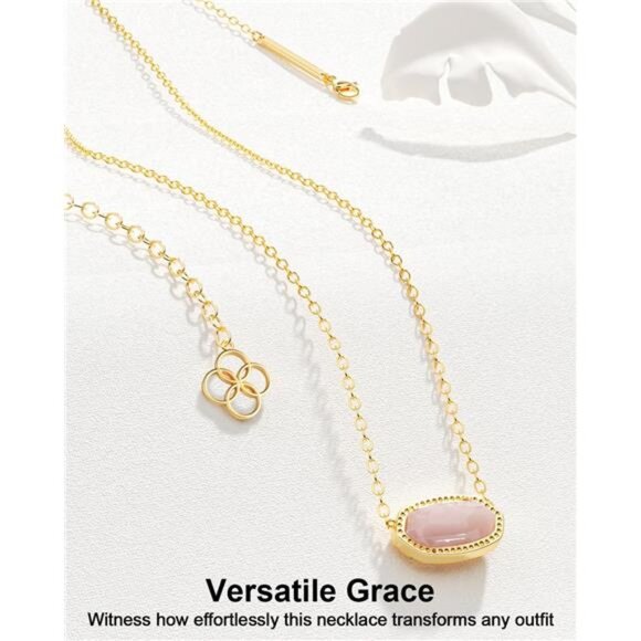 Gold Plated Pendant Necklace Women Dainty Layering Jewelry Gift Everyday Wear - Picture 3 of 8